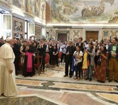 Paus Franciscus ontmoette zaterdag 250 jongeren © Vatican Media