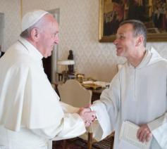Broeder Alois bij de paus (archieffoto) © Vatican Media