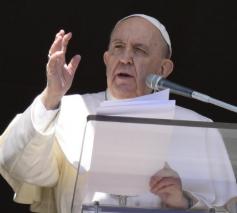 Paus Franciscus tijdens het angelus van zondag © Vatican Media