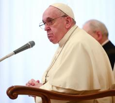 Paus Franciscus tijdens de audiëntie van woensdag © Vatican Media