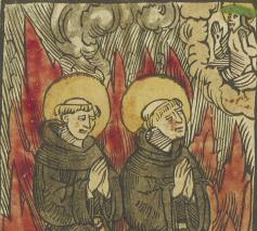 Augustijnermonniken die Luther volgden, eindigden in de 16de eeuw in Vilvoorde op de brandstapel. 