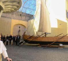 De bouw van de perfecte kopie van de boot uit de tijd van Jezus heeft twee jaar geduurd. © Vatican Media