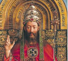 Christus Koning, etai uit het Lam Gods, Jan Van Eyck. 