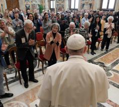 Paus Franciscus ontmoet  OFS © Vatican News