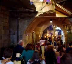 Christelijke pelgrims in de oude stad van Jerusalem © Christian Media Center/Custodie Heilige Land