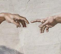 Michelangelo, Schepping van Adam (detail), Sixtijnse Kapel, 1508-1512 © Vaticaanse Musea - CC Wikimedia Commons