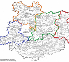 Zo zal de nieuwe werkindeling van het vicariaat Vlaams-Brabant en Mechelen er vanaf 1 september uitzien: vier regio’s, met elk een regioploeg. 