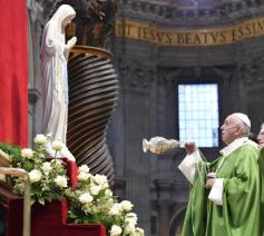 Paus Franciscus erkende vanmorgen de universele betekenis van de Maagd van de Armen van Banneux voor de wereldkerk © Vatican Media