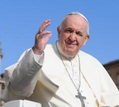 Paus Franciscus tijdens de audiëntie van gisteren © Vatican Media