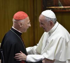 Paus Franciscus met kardinaal Bagnasco © SIR