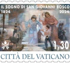 Postzegel 'De droom van Don Bosco'. © Vaticaanse posterijen