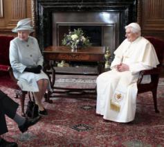 Paus Benedictus XVI en koningin Elizabeth II © SIR