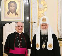 Patriarch Kirill had gisteren een gesprek met de apostolische nuntius © ROC