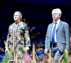 LWF World Service-directeur Maria Immonen met de voormalige Caritassecretaris Michel Roy © LWF