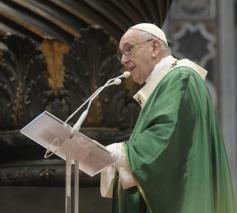 Paus Franciscus tijdens de eucharistie © Vatican Media