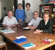Het pastoraal team, 2021, v.l.n.r. Rik Corens, Hedwig Ceulemans-De Bruyn, Marie Christine Dierickx-De Ferm, Hendrik Marck, Jan Neefs, Marjo Perry © H. Pius X-parochiegemeenschap Wilrijk