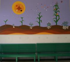 Guillermo Santillana maakt mural © Federatie Krekedal Kortemark