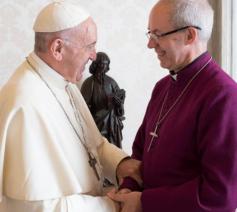 Paus Franciscus met de anglicaanse aartsbisschop Justin Welby © Vatican Media