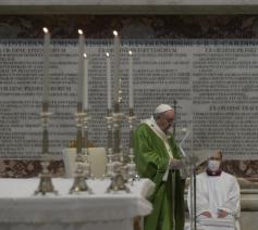 Paus Franciscus op de wereldarmendag © Vatican Media