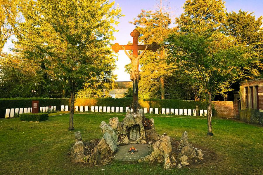 Het kerkhof rond de Sint-Martinuskerk Wilsele-Dorp © Pastorale zone Leuven aan de Dijle