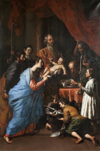 Bij de Opdracht van Jezus in de tempel (feest van 2 februari) spreekt de oude Simeon een profetie uit. Een scherp zwaard zal Maria’s hart doorboren. Ze zal lijden onder de kruisdood van haar zoon. © Beeld Theodoor van Loon, foto Katrien Van Acker - KIK-IRPA Brussel. Tekst gebaseerd op OKV.