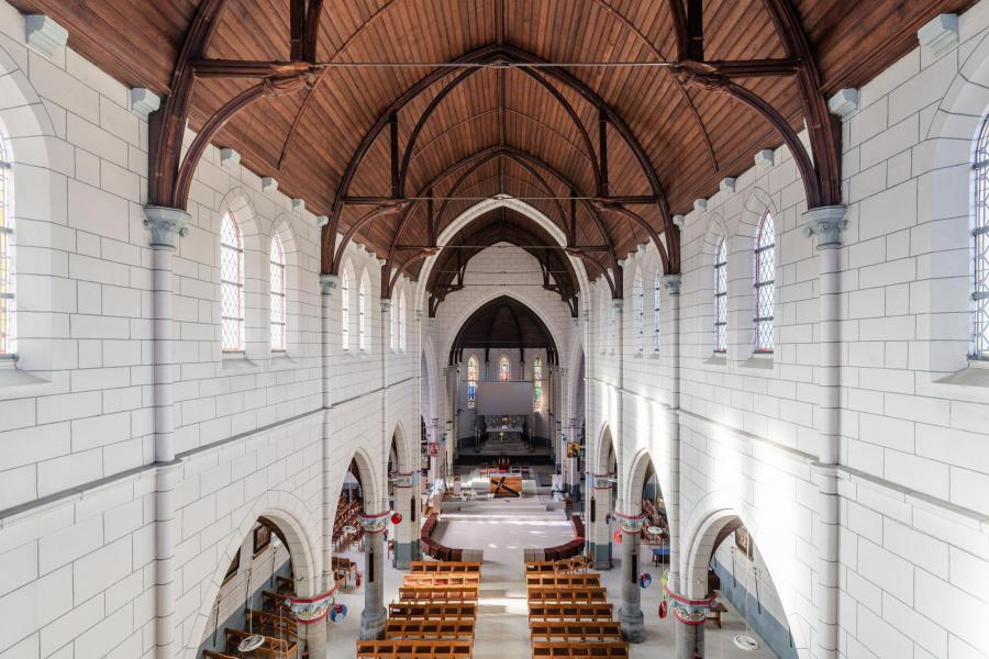 Sint-Jozef, Hoboken: binnenzicht in de breedte © Jochen Verghote – LUCID