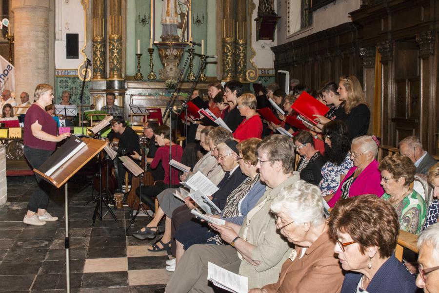 Vier koren en orkesten zorgden voor de muzikale noot in de viering © Frans Dhoore