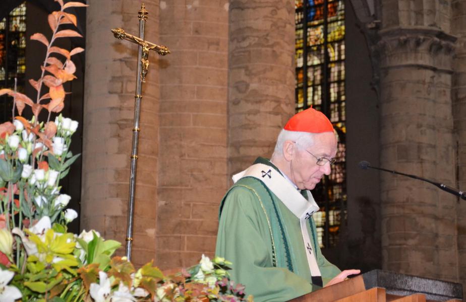 Kardinaal Jozef De Kesel tijdens de eucharistieviering voor de vrede op zondag 11 november 2018 © Hellen Mardaga