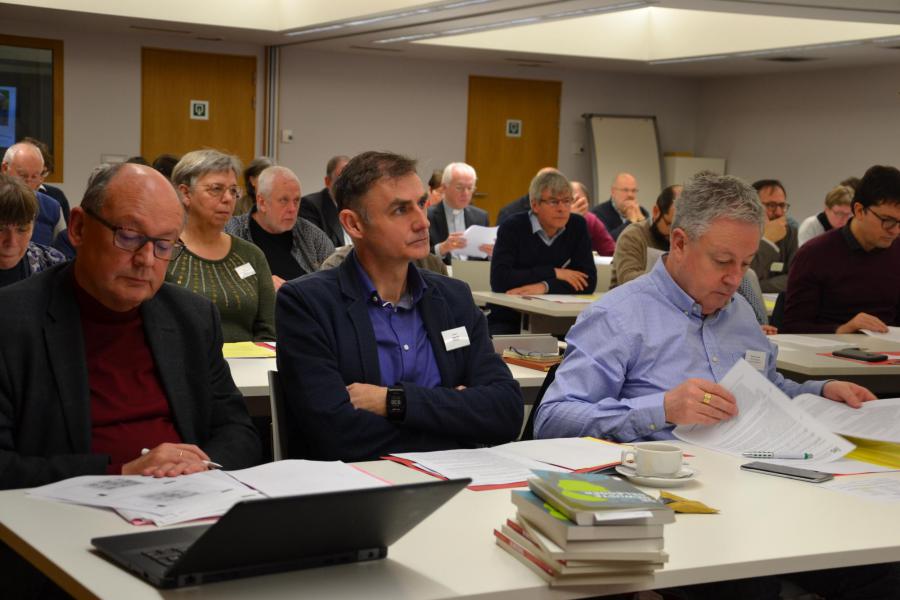 Het IPB-Forum van zaterdag 2 maart in Brussel ging over ethisch omgaan met geld met prof Johan Verstraeten en Geert Janssens als gastsprekers © Jeroen Moens