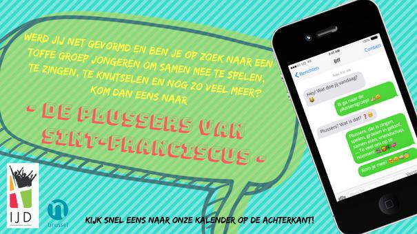 Flyer plussers info © Joke De Waele