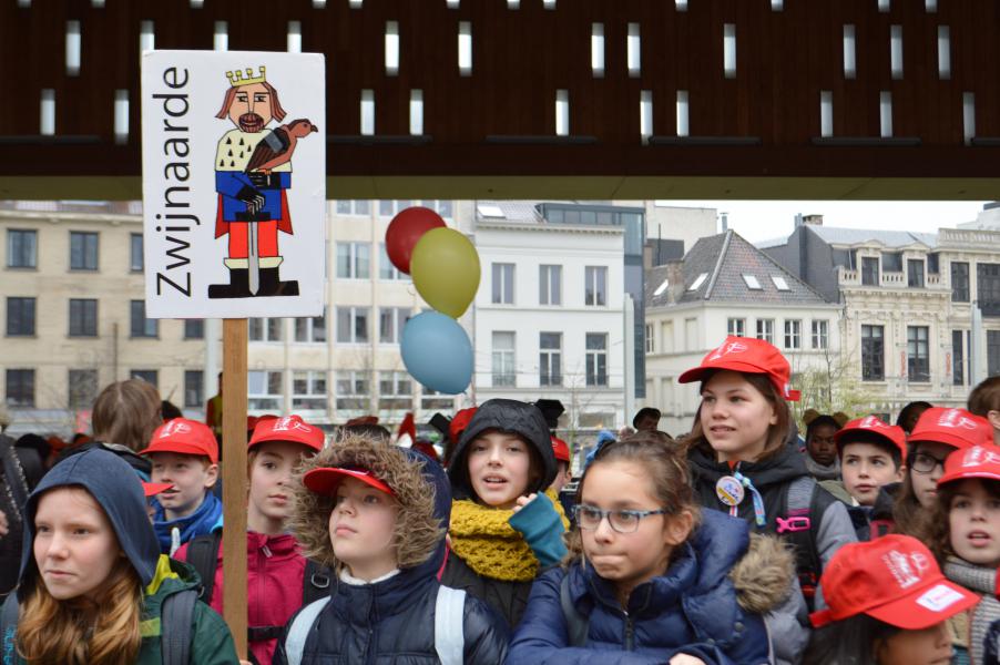 De vormelingen van Zwijnaarde waren vertegenwoordigd op Bavodag 2017. © Eveline C.