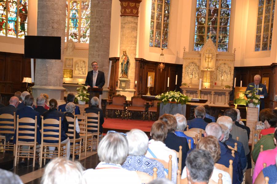 Mis ter herdenking van de heiligverklaring van Pater Damiaan op 13 oktober 2019 in de Sint-Pieterskerk in Tielt. © Hein Samyn