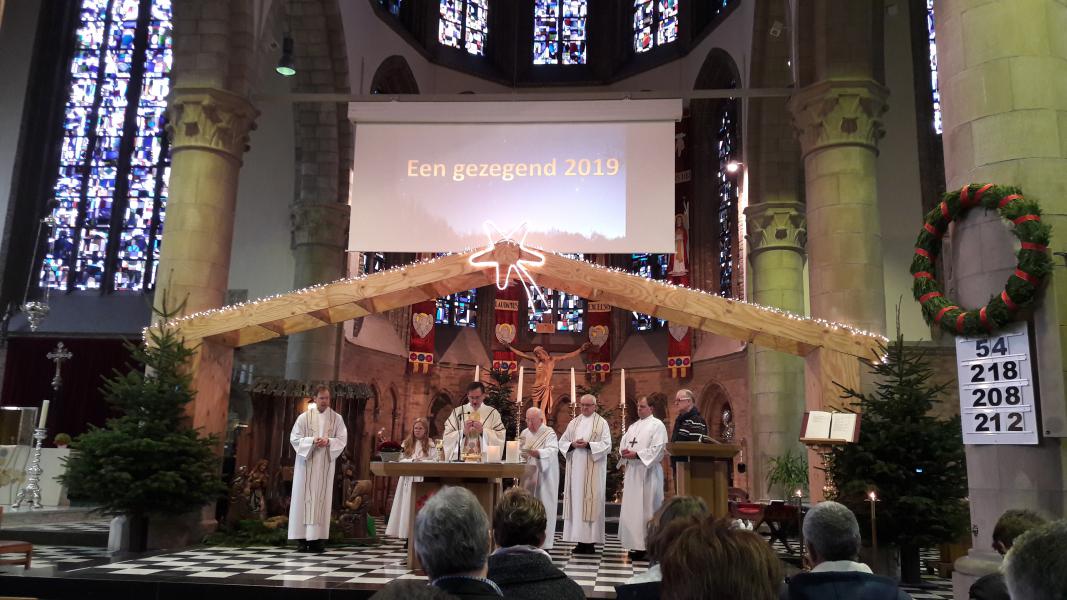 Nieuwjaarsviering kerk Diksmuide. 
