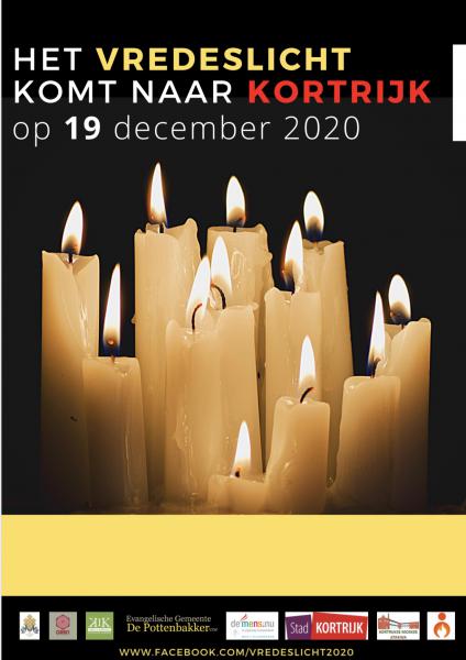Flyer Kortrijk Vredeslicht 2020 voorkant 