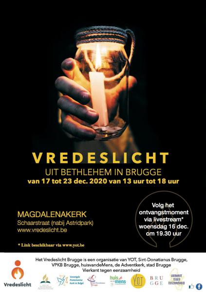 Flyer vredeslicht Brugge 2020 voorkant 
