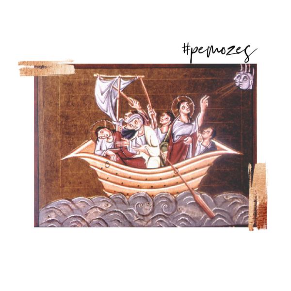 Gedachte op zondag © ‘Jezus stilt de storm op het meer’, Boekverluchting Reichenau, ca. 1000