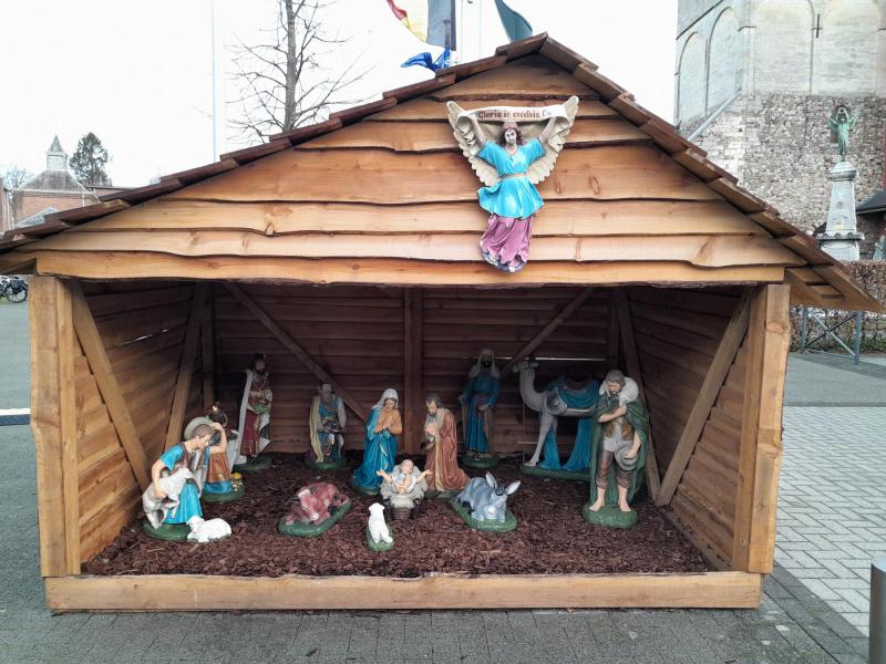 Kerststal gemeente in Hoeselt-centrum 