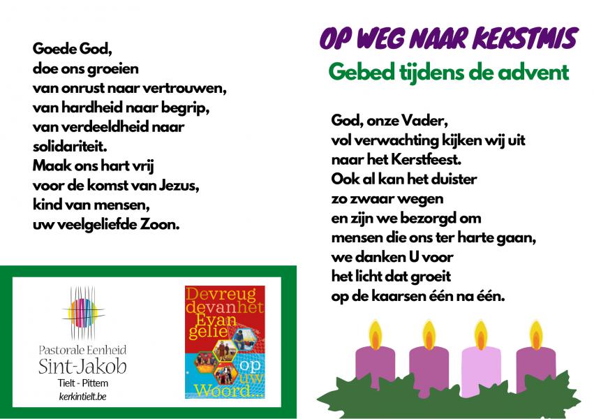 Gebedskaart Advent decanaat Tielt © Stefanie Van Daele