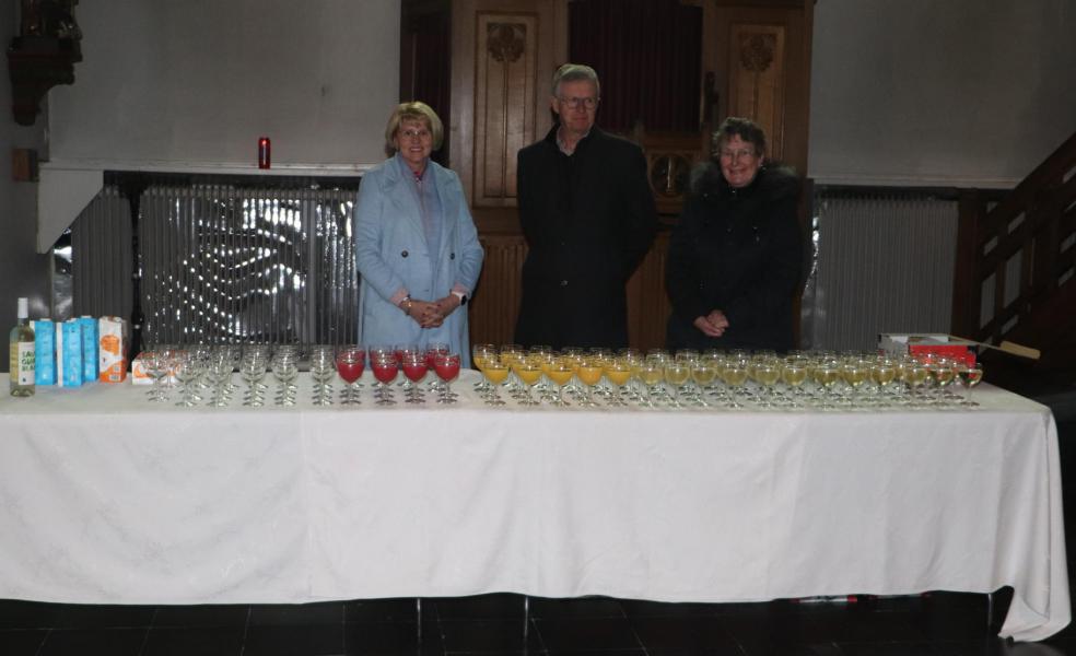 Een 7-tal vrijwilligers organiseerden de receptie © Pastorale Eenheid O.L.V. Krekedal Kortemark