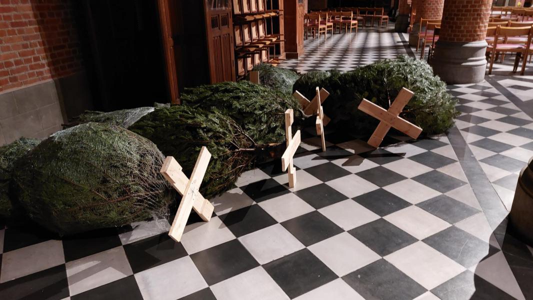Opbouw kerststal en kerstversiering 1 © Dirk Adams