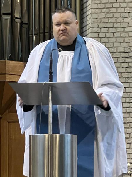 Homilie door chaplain Egbert van Groesen © Dirk Bellens