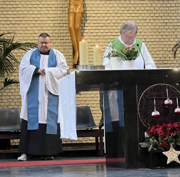 Oecumenische viering, voorgegaan door Egbert van Groesen en Rik Corens © Dirk Bellens