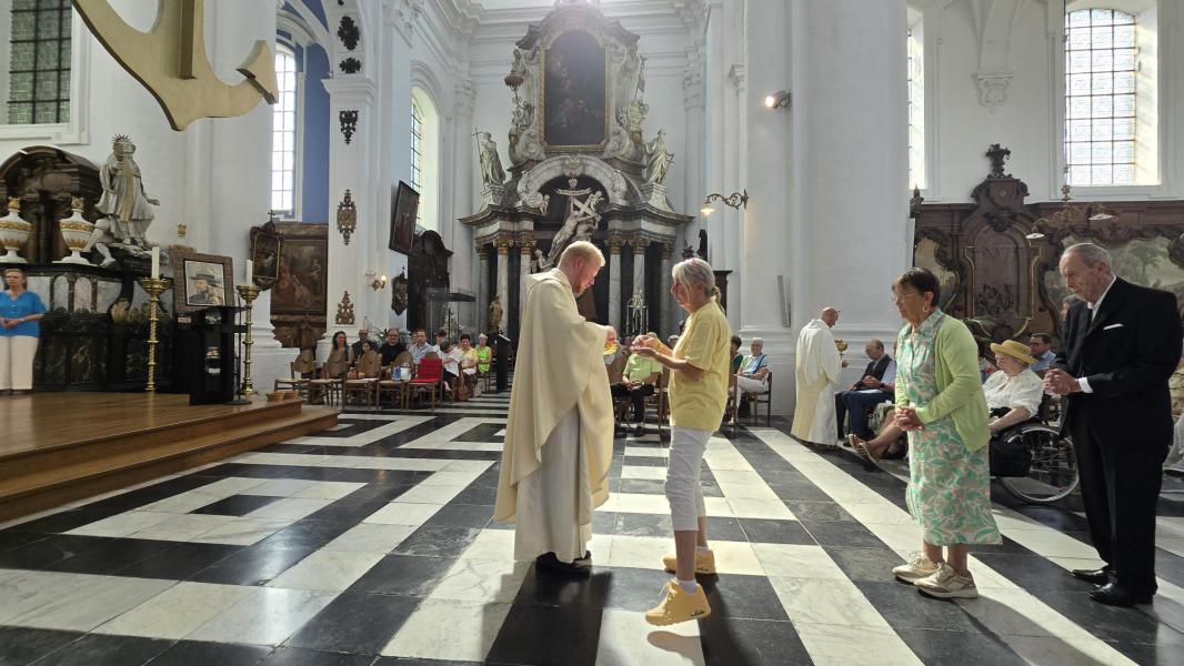 Dankviering priester Hylco Meirlaen - Abdijkerk Ninove - 15 augustus 2025 © Philippe Meyer