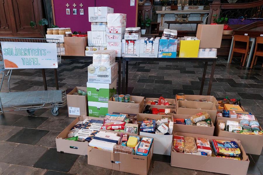 Ophaling goederen solidariteitstafel 2025 © Pastorale zone Leuven aan de Dijle
