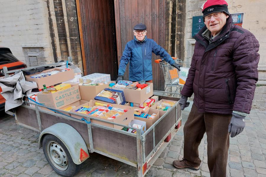 Ophaling goederen solidariteitstafel 2025 © Pastorale zone Leuven aan de Dijle