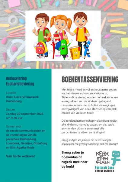Boekentassenviering zondagsgemeenschap Huldenberg 