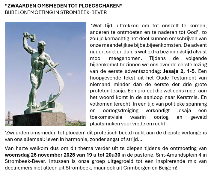 Bijbelbijeenkomst november 2025 