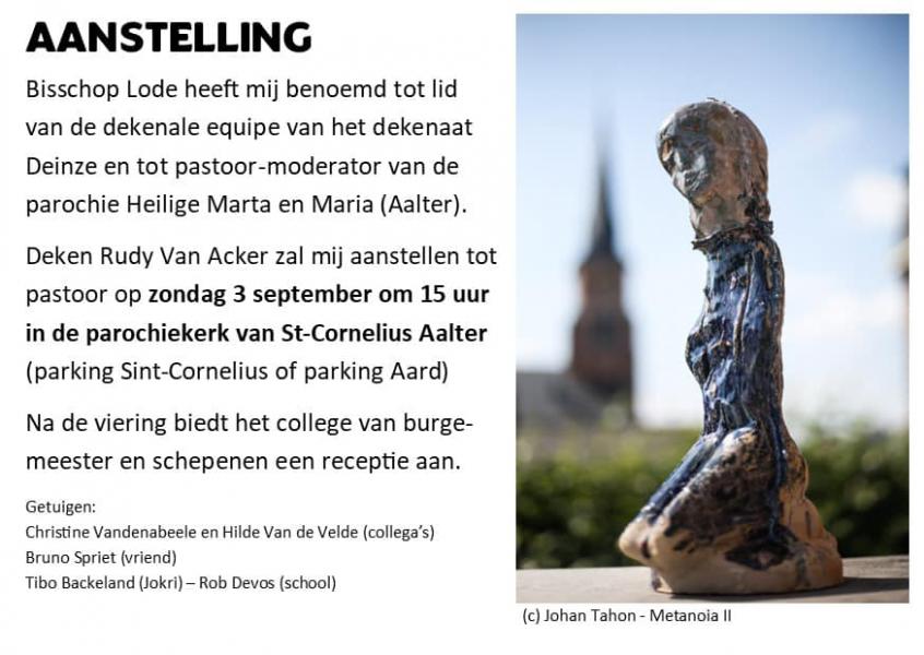 Aanstelling Patrick Derde 