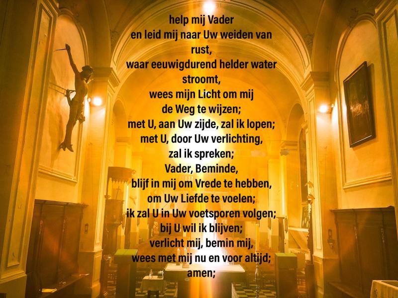 Gebed tot onze Vader, op foto van Sint Martinus © Chris De Groote