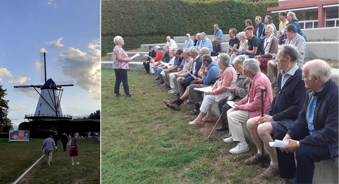 Tweede halte bij de windmolen  - Bewust in- en uitademen © RB Attent